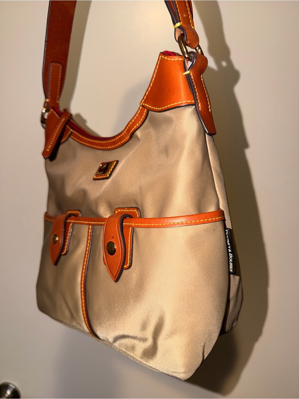 Dooney & Bourke Tan and Brown Shoulder Bag - Picture 3 of 6